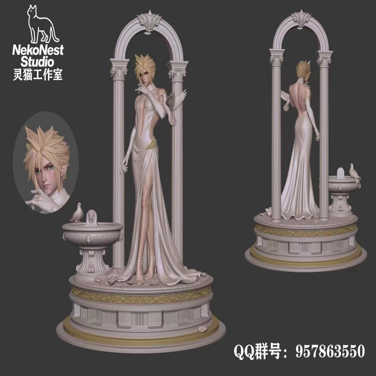 Final Fantasy VII Cloud Strife TOPGK Statue NekoNest Studio