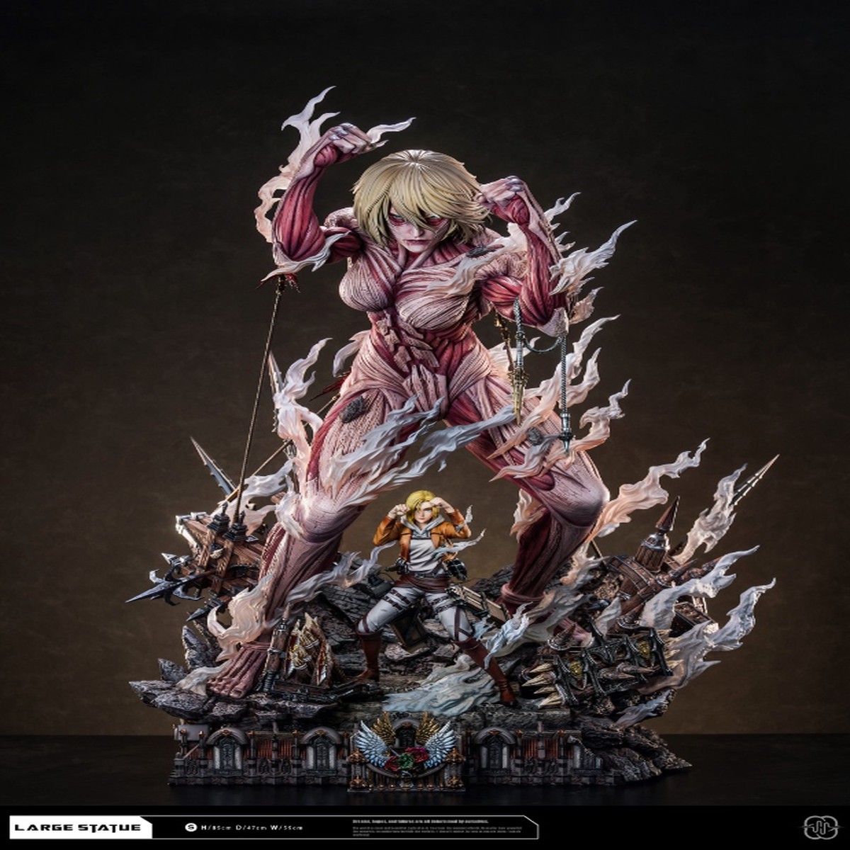 Attack on Titan Female Titan Resonance Statue Diamond and Rose Hertz Studio