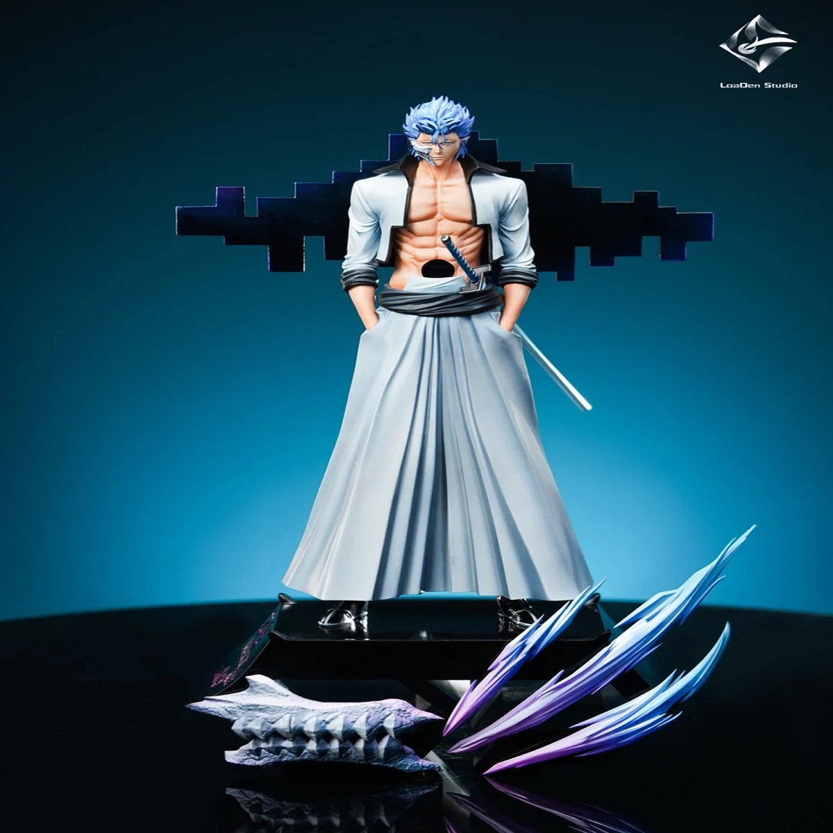 BLEACH Grimmjow Jaegerjaquez 1/6 Scale Statue LoaDen Studio Limited Edition Resin Collectible (Espada No.6 Diorama Version)