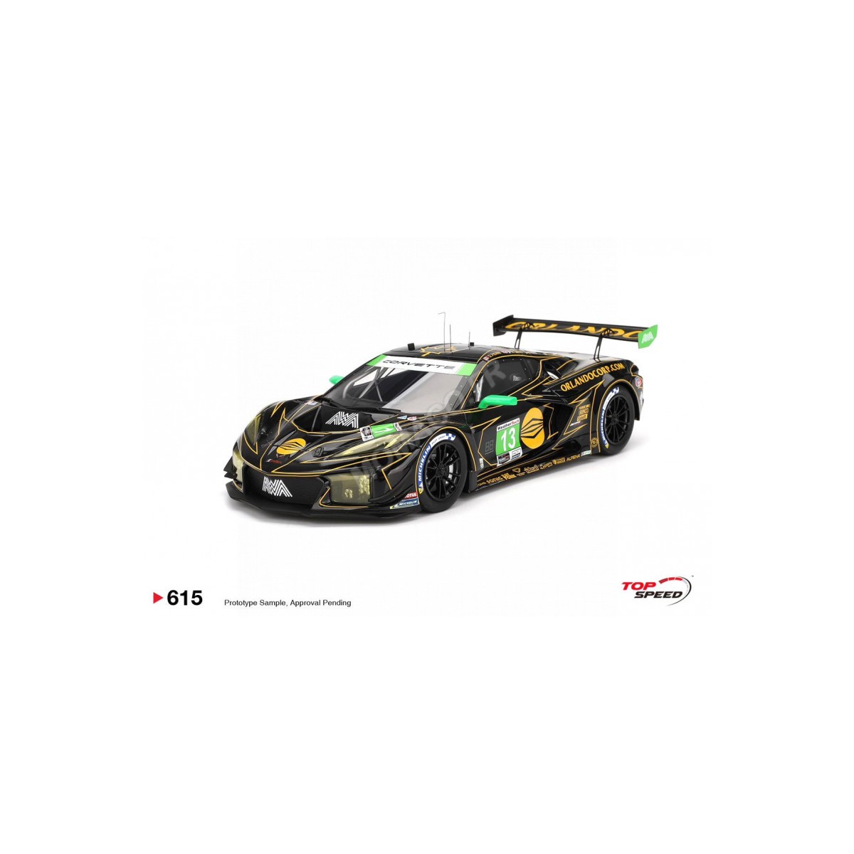 Top Speed Model  Chevrolet Corvette z06 GT3.R 13 Awa 24h of Daytona 2025 Die cast