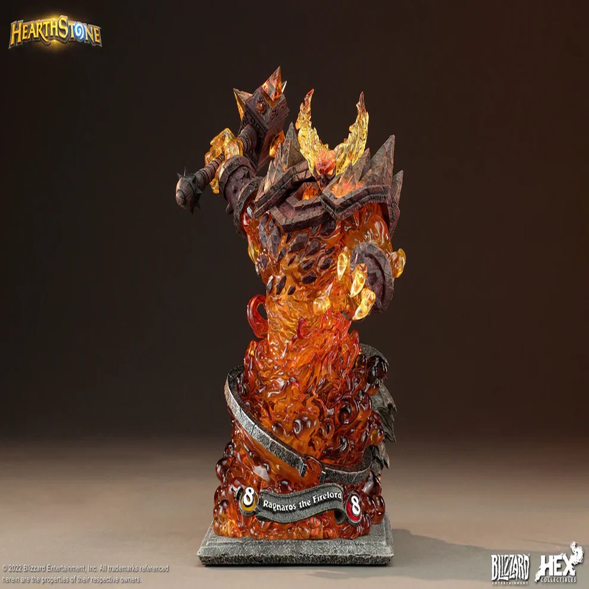 Hearthstone / World of Warcraft Ragnaros the Firelord LED Statue 1/10 Scale Official Licensed Version HEX Collectibles