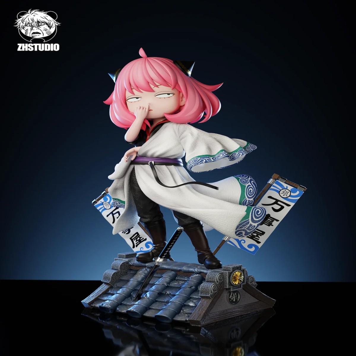 Anya Forger Cosplay Gintoki Sakata Spy x Family 1/6 Resin Statue ZH Studio