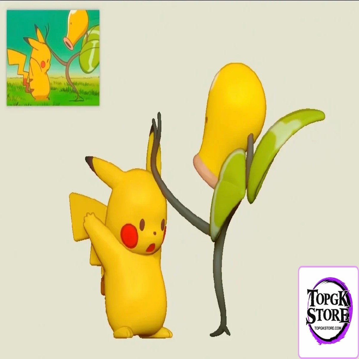 100000 Volts Studio Famous Scene Series Bellsprout Kicks Pikachu Stunned Pokmon