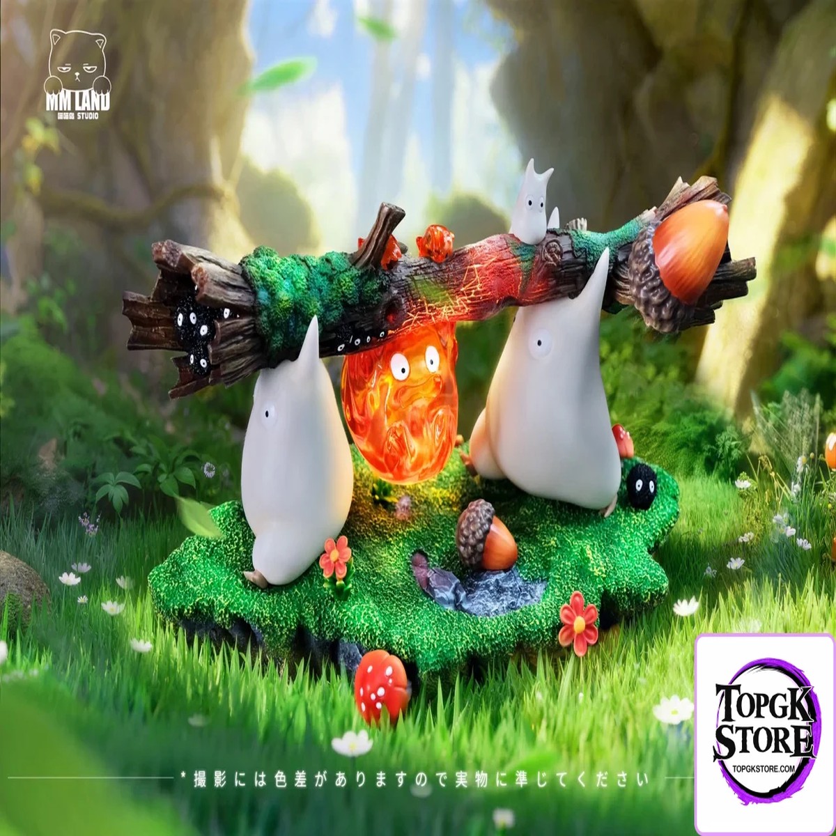 Calcifer X Totoro Howls Moving Castle X My Neighbor Totoro 1/6 Scale GK Statue MMLAND Studio