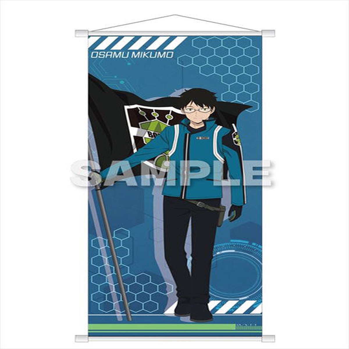 World Trigger Half B2 Wall Scroll Osamu Mikumo