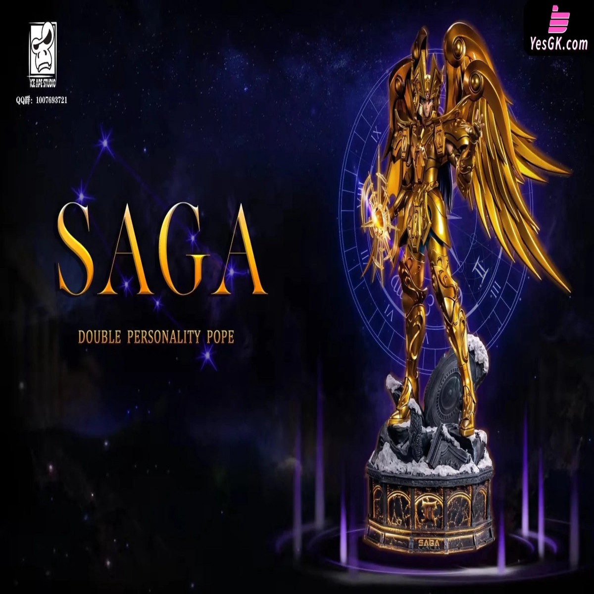 Gold Saint Series Gemini Saga Resin Statue - Ice Ape Studio [In-Stock]