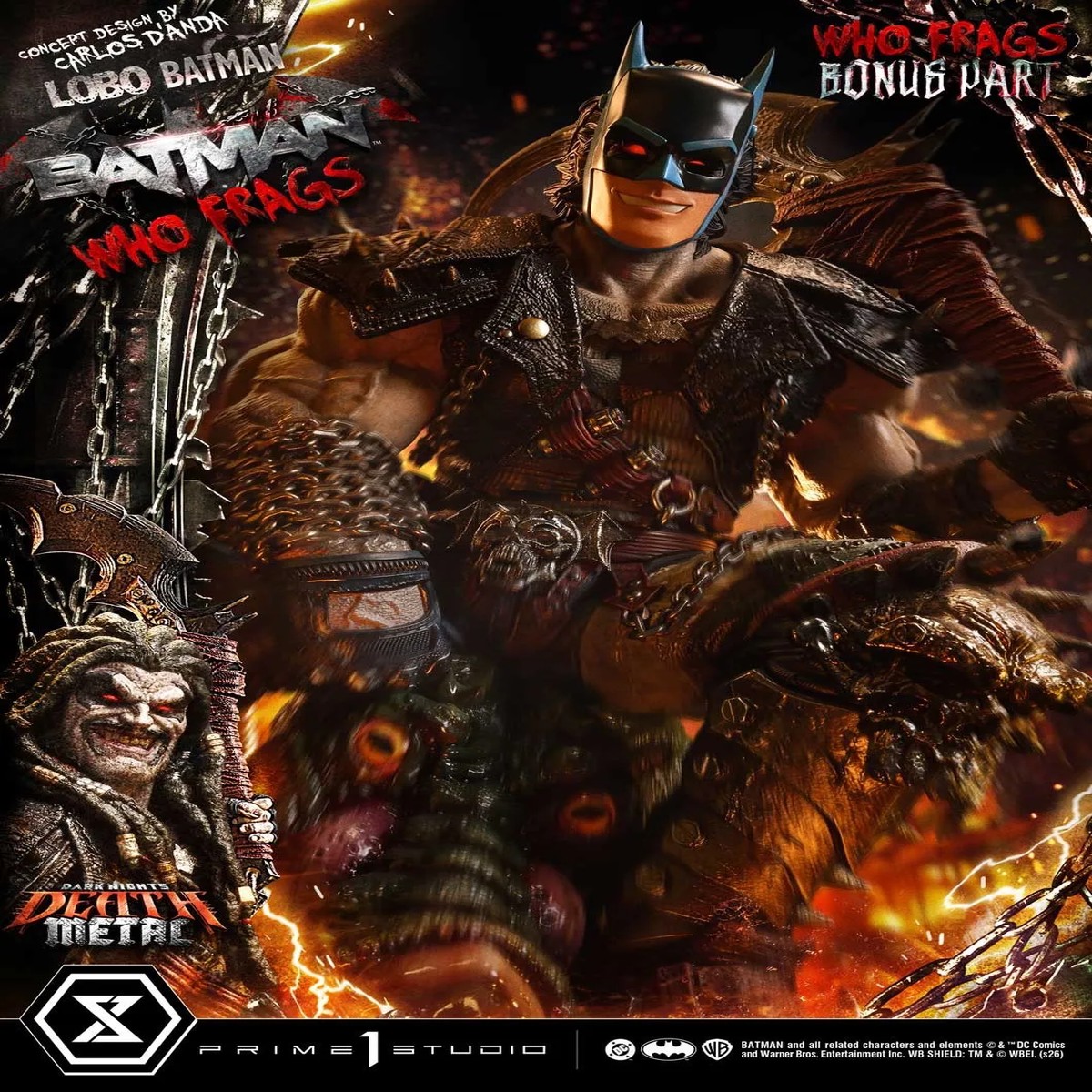 DC Dark Nights: Death Metal Lobo Batman 1/3 Scale Statue-Prime 1 Studio